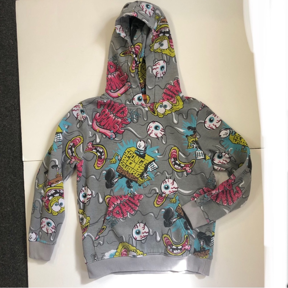 Nickelodeon SpongeBob Square Pants Graphic Print hoodie Sweatshirt size 10/12